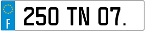 Trailer License Plate